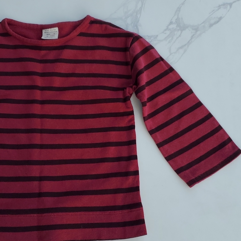3 for $10 Stylish Fall Zara Stripe Thick knit Top size 6 - Picture 2 of 3